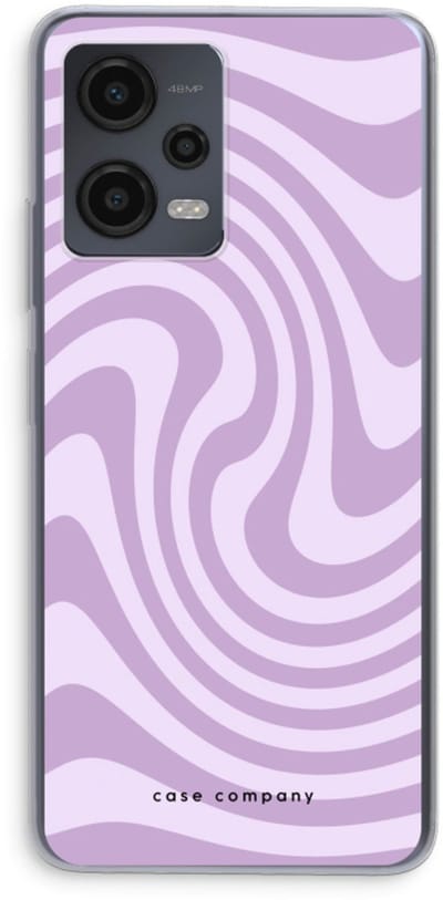 Case Company® - Hoesje geschikt voor Xiaomi Redmi Note 12 hoesje - Swirl Paars - Soft Cover Telefoonhoesje - Bescherming aan alle Kanten en Schermrand
