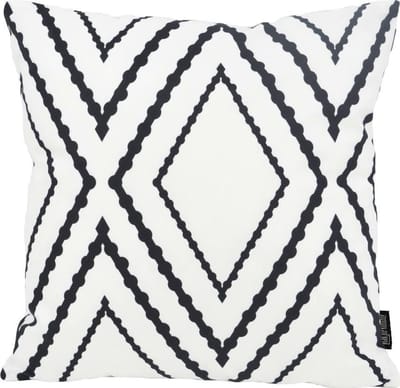 Yana White Kussenhoes | Katoen / Polyester | 45 x 45 cm | Zwart/Wit