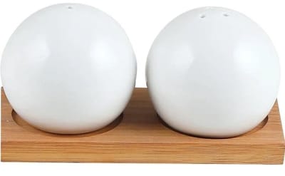 Porseleinen bamboe 3-delige zout en peper set