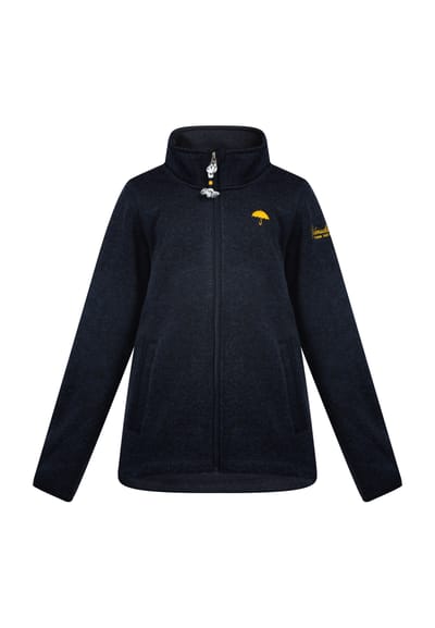 Schmuddelwedda Gebreide fleece jas Meisje marine gem