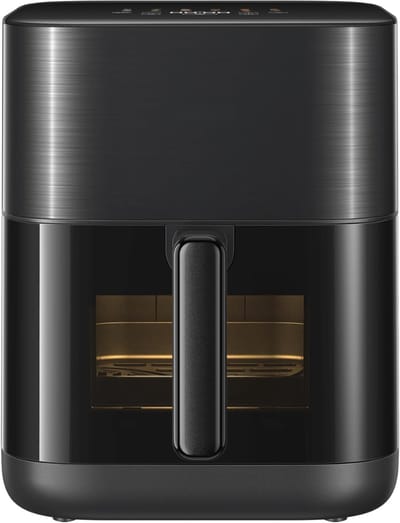 SNJY® Airfryer XXL - Airfryer Dubbel - Heteluchtfriteuse - Airfryer Dubbele Mand - 6L - 50 ℃-230 ℃ - Zwart