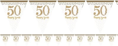 Amscan Vlaggenlijn 50 Jaar Goud 396 Cm