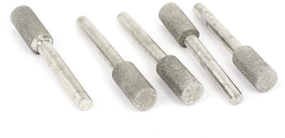 Diamant Slijpstift - Metaal Slijpkop - Metaal Bewerken - Cilinderkop Vorm - 6mm Schacht - Zilverkleurig