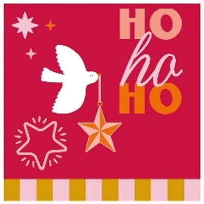 Duni papieren servetten kerst 33x33cm feestelijke tafeldecoratie.