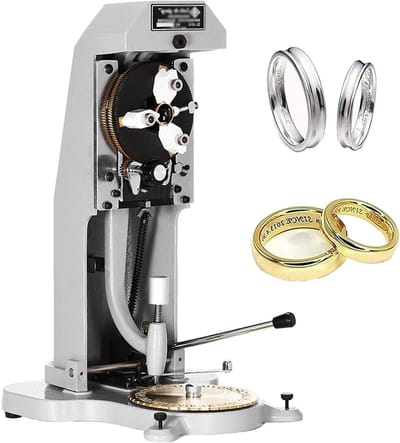 Ringgraveermachine - Sieraad graveergereedschap - Ringen Personaliseren - Automatische Centrering - 460x320x330 mm - Metaal