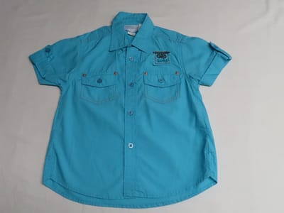 Overhemd - Jongens - Turquoise - 2 jaar 92