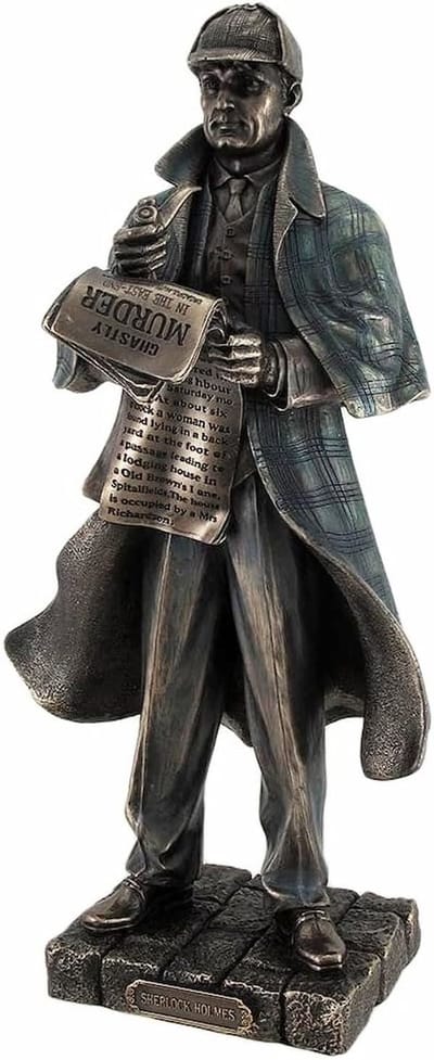 Veronese Design beeld/figuur - Sherlock Holmes - zeer gedetailleerd en mooi - (hxbxd) ca. 28cm x 13,5cm x 9,5cm