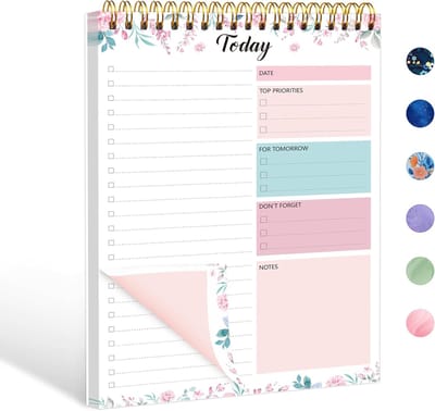 Dagelijkse To-Do Lijst Planner Notepad Spiraal Ingebonden Checklist Productiviteitshulp
