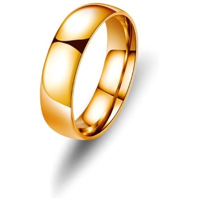 Eenvoudige 6mm Titanium Ring Dames Heren Voorkom Allergie Hooggepolijst Trouwringen RVS Koppels Vinger Sieraden Cadeaus 8