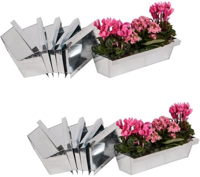 UNUS® Balkonbak inzet voor europallet 38x10x9 cm zink 12 stuks