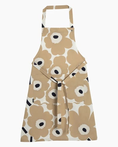 Marimekko - Pieni Unikko Apron - Gebroken wit/beige/donkerblauw