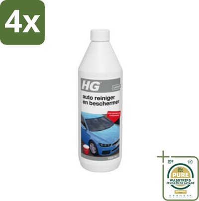 HG Autoreiniger en Beschermer 950 ml - Voordeelverpakking - 4 stuks - Autobescherming - Wax