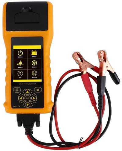 Accutester - Batterij Analyse - Voertuig Onderhoud - Meertalige Ondersteuning - 12V Systemen - Zwart