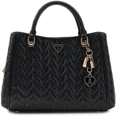 GUESS handtas schoudertas Stacey Girlfriend Satchel Black zwart