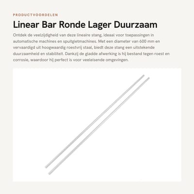 Dailygoods- Stalen Buis - 8 mm Diameter - 600 mm Lengte - Roestvrij Staal - Schokbestendig - Geschikt voor Automatische Machines - Duurzaam en Corrosiebestendig - Lineaire Geleider