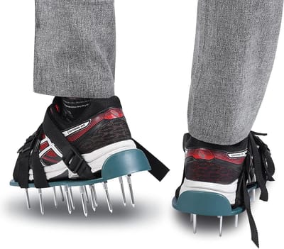 Gazonbeluchter schoenen met 4 verstelbare riemen voor het verticuteren van het gazon