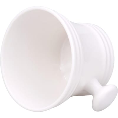Kit de Rasage pour Hommes Support Brosse à Rasage Humide Support Porte-Savon Tasse Brosse Cheveux Barbe blanc