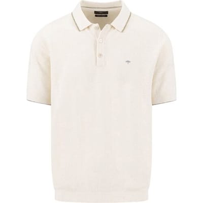 Fynch-Hatton Polo Subtle Faux-Uni Structure Cotton Linnen New Off White / male
