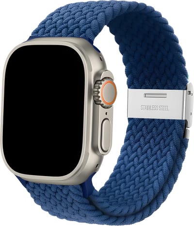Innerlight® Nylon+ - Blauw Geweven - 38/40/41mm - Nylon bandje geschikt voor Apple Watch - Geschikt als Apple Watch bandje voor Series 1/2/3/4/5/6/7/8/9/10 42mm/11 42mm/SE