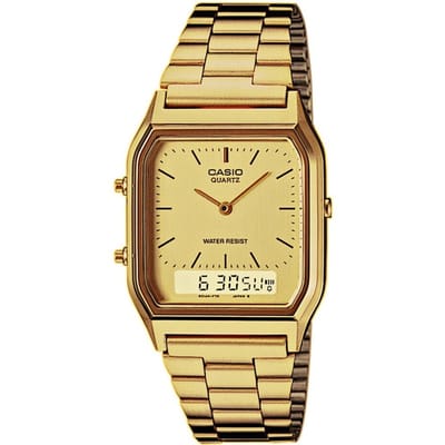 Casio Vintage Edgy AQ-230GA-9DMQYES Dameshorloge 27,8 mm - goudkleurig