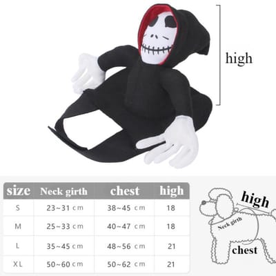 Déguisement Halloween pour Animaux Citrouille Chat Noir Costumes pour Chiens Animaux Fête Cosplay Vêtements Déguisement Halloween pour Chiens de Petite à Grande Taille S black