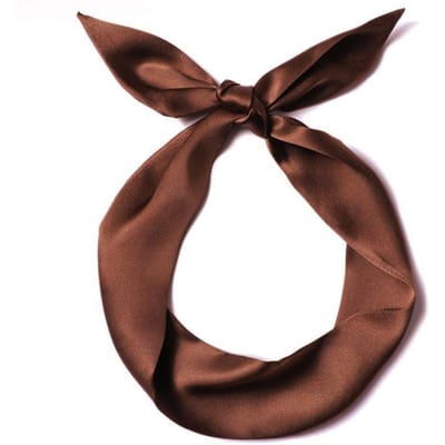 Dames Smalle Zijden Sjaal Lang Haar Streep Zijden Lint Kleine Nek Sjaaltjes Handvat van Tas Lint Sjaal Zakdoek Dames Strik 4cm*90cm 4X95cm koffie