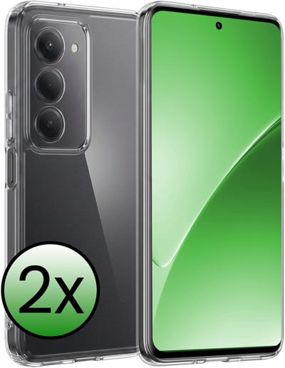 Hoesje 2 Stuks - Geschikt voor Xiaomi 15 - Sterk & Shockproof - Case Siliconen - Back Cover - Telefoon Hoes - Transparant