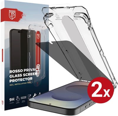 2-Pack Rosso Privacy Screen Protector Geschikt voor Samsung Galaxy S26 Ultra - 9H Gehard Glas - Installatietray - Case Friendly Tempered Glass - Stofvrij - Eenvoudige Installatie - Beschermglas