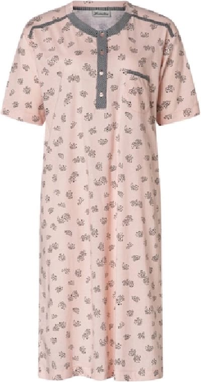 Lunatex - dames nachthemd 224135 - single jersey - zalm - maat M