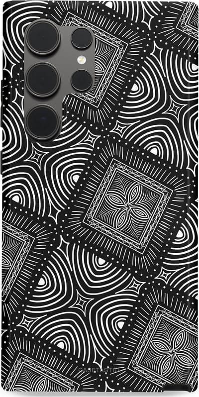 Casetastic Hoesje Geschikt voor Samsung S24 Ultra - Stijlvolle Beschermende Duo-layer Case - Ceramica