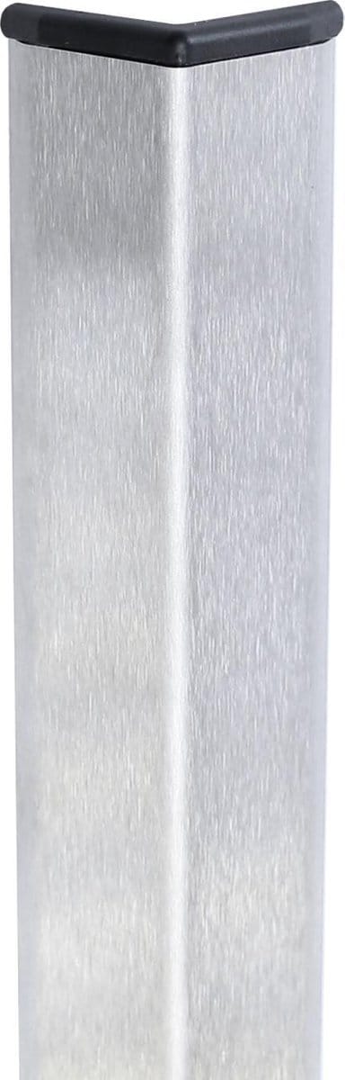 Storax zelfklevende RVS - hoekprofiel - hoekbeschermer type STE-25 - 1500 mm inclusief afdekkapje (Zilver/Grijs)