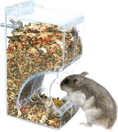Automatische Voerdispenser voor Hamsters - Handige Voeding, Verstelbare Hoeveelheid, Gemakkelijk in Gebruik