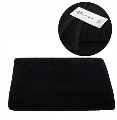 Tuva Home Luxe Zwarte Handdoek 30x50 cm Katoen Badstof 450 gsm