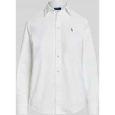 regular fit overhemdblouse van puur katoen