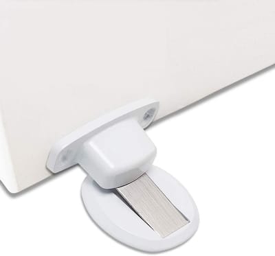 Set van 2 Sterke Magnetische Deurstoppers - Metalen Vloerbevestiging met Zelfklevende Montage