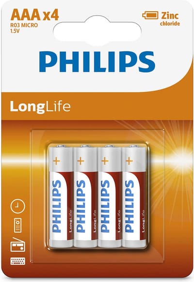 Philips AAA Longlife Batterijen