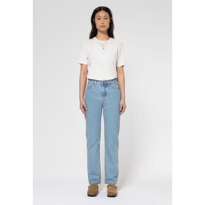 Nudie Jeans Lofty Lo Mist Light Blue Size: W25L30 | Straight Outlet | Dames | Blauw