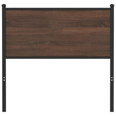 vidaXL - Vervangend - hoofdbord - 75 - cm - bewerkt - hout - en - staal - bruin - eikenkleurig