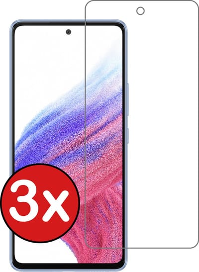 Screenprotector - 3 Stuks - Geschikt voor Samsung Galaxy A53 - Extra Sterk - Beschermglas - Gehard Glas - Tempered Glass - Screen Protector