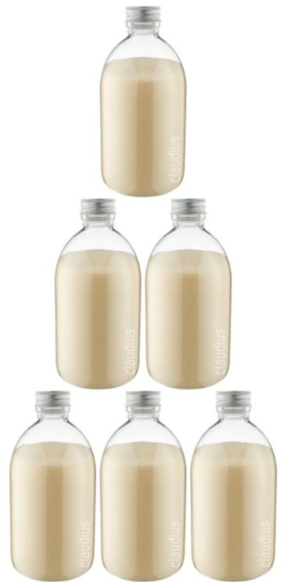 Scrubzout Vanille 650 gram - Fles met aluminium dop - set van 6 stuks - Hydraterende Lichaamsscrub