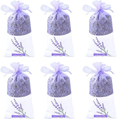 Natuurlijke Lavendelzakjes voor Huisgeuren, Kamerversiering en Frisse Lavendellucht - Set van 6 Stuks