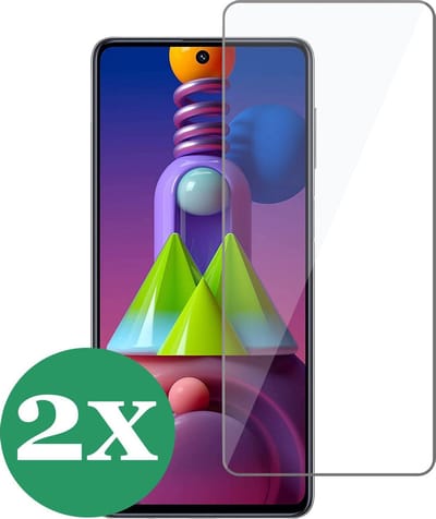 Screenprotector geschikt voor Samsung Galaxy M51 - Screen Protector Glas - 2 Stuks
