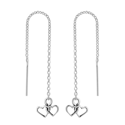 WeLoveSilver - zilveren oorbellen - hartjes - 925 zilver - doortrek