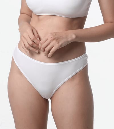 Brazilian dames string Micro Modal gepareld ivoor
