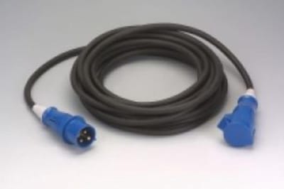 CEE Verlengkabel - Campingkabel Stroomkabel - Buiten Stroomvoorziening - Spatwaterdicht IP44 - 20 meter - Zwart