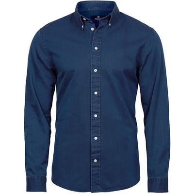 Tee Jays - MenÂ´s Casual Twill Shirt - Indigo maat S