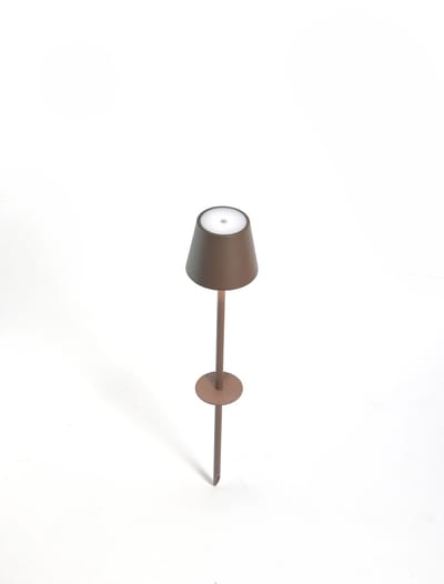 Zafferano Poldina Pro LED Tuinlamp - Oplaadbare Buitenlamp Bruin - IP65 Spatwaterdicht - Dimbare LED Lamp - 60cm