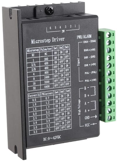Dailygoody - Stappenmotorstuurprogramma - Aluminium motorsnelheidsregelaars - 4.0A 42VDC - CNC-router - 3D-printer - Geschikt voor precisieprojec