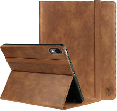 Rosso Element Hoes Geschikt voor Samsung Galaxy Tab S11 | Book Case | Volledige bescherming | Elastische band | Sleep/Wake functie | Met Penhouder | Verstelbare standaard | Bruin