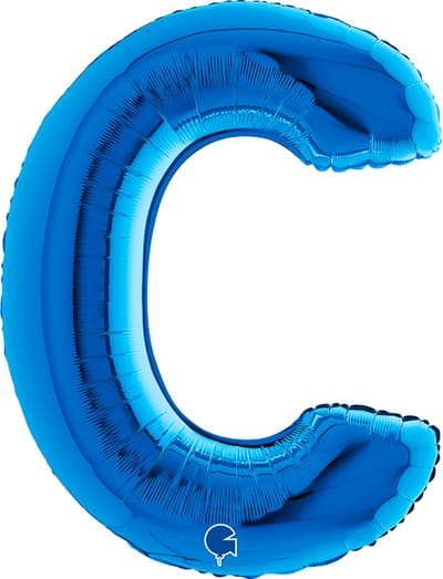 Folieballon 100cm letter C blauw